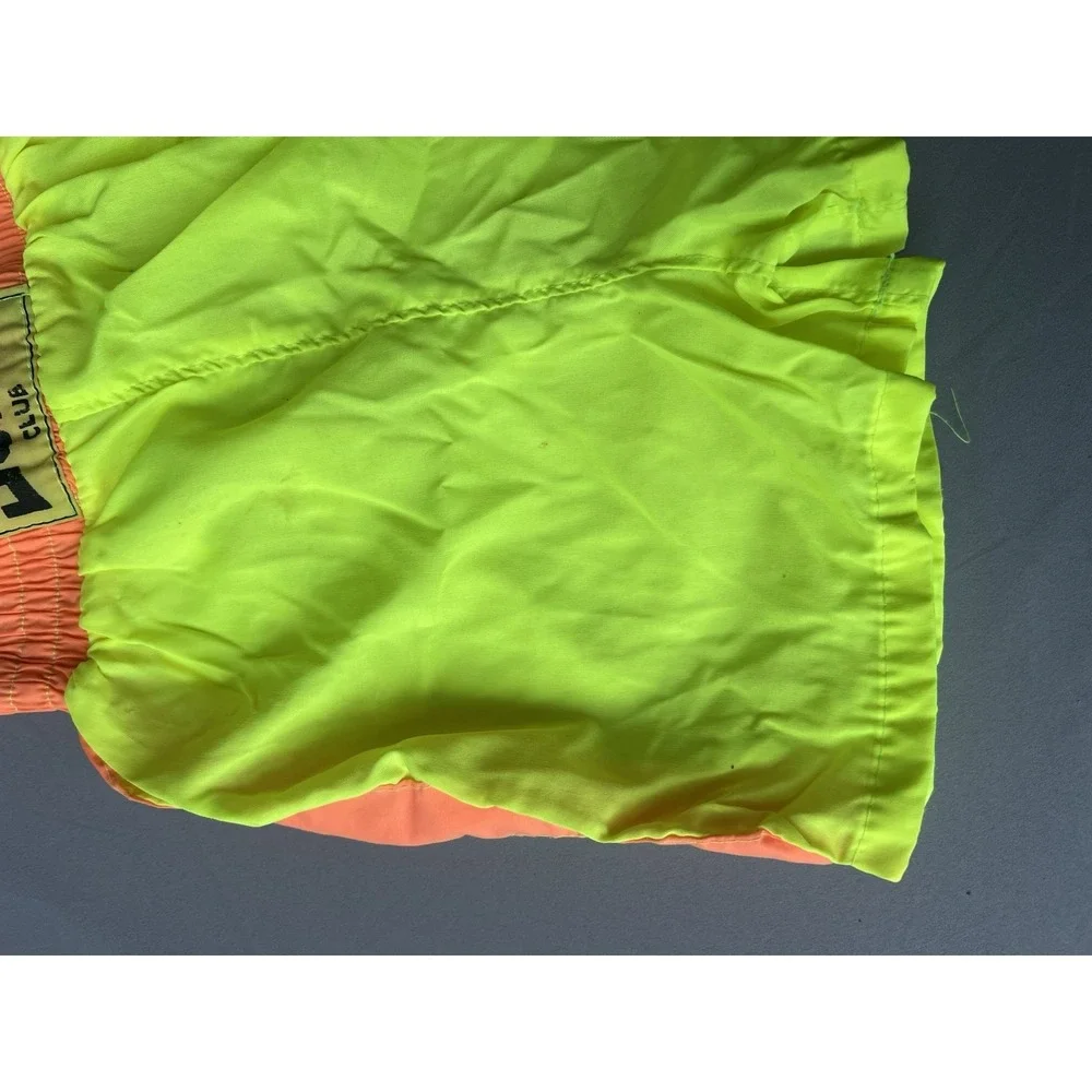 Vintage Wes Raise Surf Company Boy Shorts Boxing Yellow Nylon Retro Size 10‎